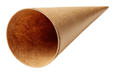 Crafting cones for events paper cone creations isolated on transparent background