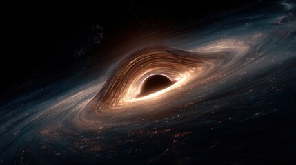 Visualization of a rotating black hole with accretion disk and warped spacetime