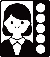 選挙ポスターのアイコン　モノトーン