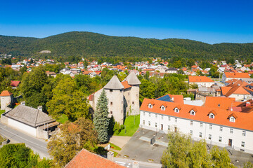 Obraz premium Old medieval Frankopan castle in town of Ogulin in central Croatia