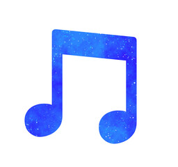 青い星空｜音符マーク