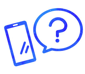 青い星空｜はてなマークとスマホ