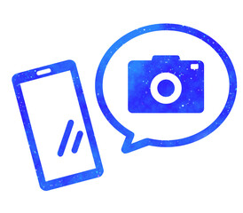 青い星空｜カメラとスマホ