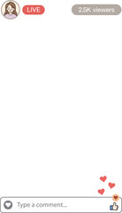 Live camera setup drawing, transparent background