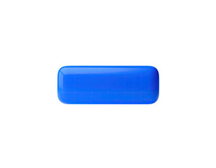 Glossy, vibrant blue rectangular shape with rounded corners against a black backdrop