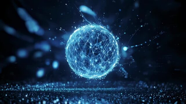 Abstract sphere of light and network