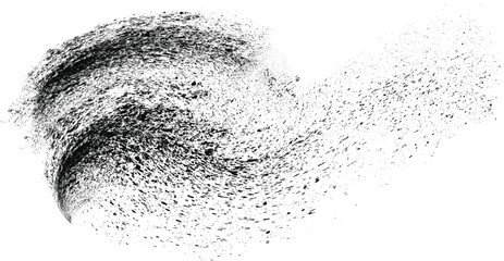 Dark noise granules. Black grainy texture isolated on white background. Dust overlay. Digitally generated image. Vector design elements..eps10