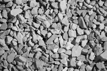 gray background, large gravel in the photo