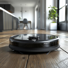 Cutout of a robotic vacuum cleaner, clean cut