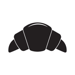croissant bread flat icon vector