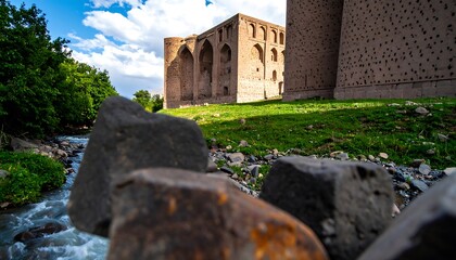 Azerbaijans architectural heritage - The Mausoleum of Garabaghlar near Nakhchivan city.