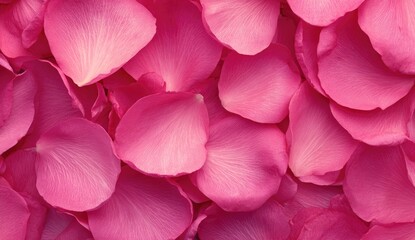 Obraz premium Close-up of many vibrant pink rose petals