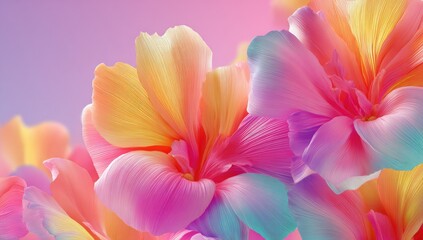 Fototapeta premium Close-up vibrant colorful flower petals