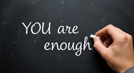 Motivational Chalkboard Message.