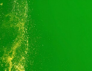 Yellow spark on green background