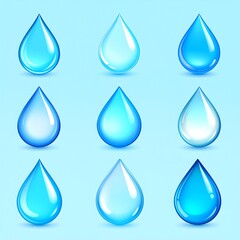 Water Droplets Collection - Hydration, Purity, and Refreshment.