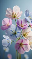 Beautiful Pastel Flowers in a Bouquet.