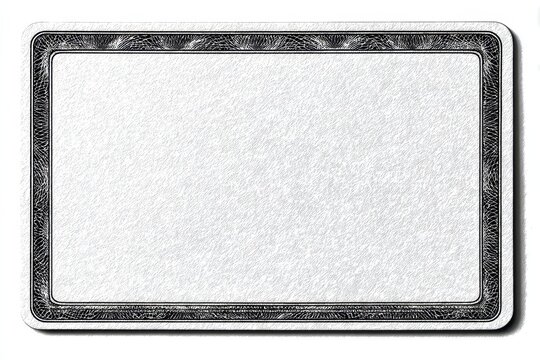 Social Security Card Template: Blank US Card on White Isolated Background