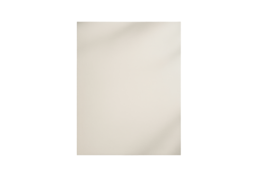 Beige paper sheet isolated on white background with soft shadows, clean design element concept for layout template use. Ai generative