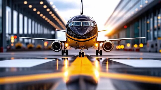 A large passenger jet sitting on top of an airport tarmac