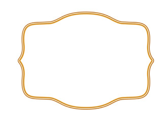 Golden luxury 3d frame. Realistic object mockup for photo frame. Ornamental border in oriental style. Indian decorative element. Vector for certificate, stamp, vignette