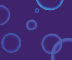 Abstract Glowing Neon Circles Vector Background | Futuristic Purple and Blue Bubble Technology Wallpaper