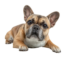 Obraz premium Playful french bulldog indoors pet home isolated on transparent background