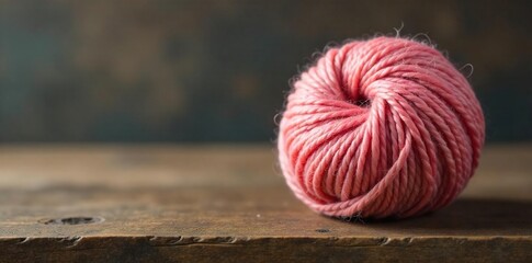 Luxurious Undyed Wool Yarn Ball on Rustic Wood Perfect for Knitting, Crochet, and Textile Arts