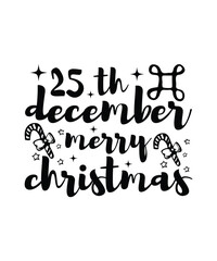 25th December Merry Christmas Quote Typography Design.