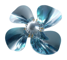 Boat propeller design marine industry product detail isolated on transparent background