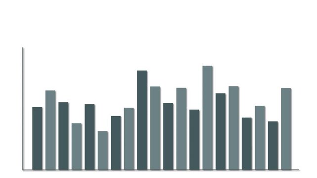 Animated Bar Graph Transitioning to Randomized Financial Data Distribution