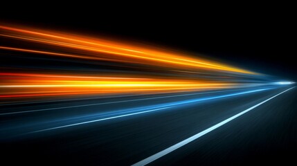 Abstract light trails on a dark background, creating dynamic and futuristic motion effects