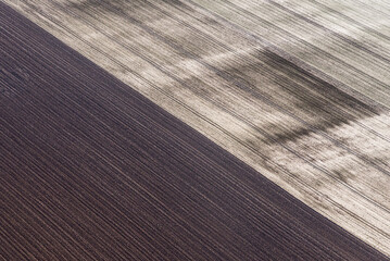 vue aérienne de champs dans les Yvelines en France