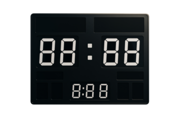 Blank digital scoreboard isolated on white background, clean sport layout concept with closeup view and minimal abstract design. Ai generative