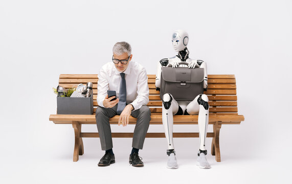 Dismissed employee replaced by an AI humanoid robot