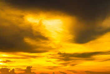 Sky sunset evening sunrise cloud weather dramatic landscape goldent and indigo color gradient pastel horizon, twilight yellow golden reflection morning nature environment energy ecosystem change