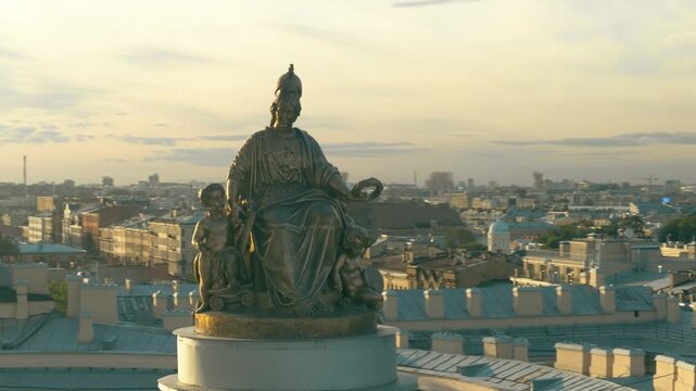 Statue of Minerva on the dome of the St. Petersburg Academy of Arts