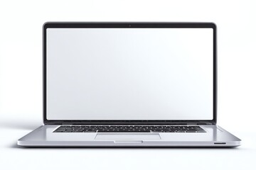 Fototapeta premium A laptop computer that has a blank screen displayed on a white background