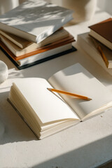 Study Flat Lay with Book