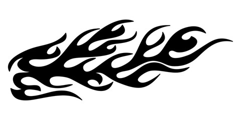 Hand drawn of Fire flame symbol on set. isolated on white background. doodle design element