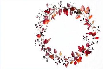 watercolor decoration elements isolated autumn