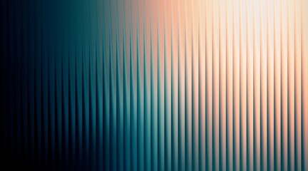 Abstract background with vertical lines and gradient illumination in teal and beige