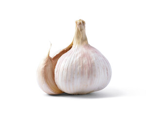 Garlic bulb isolated on white background. Selective Focus