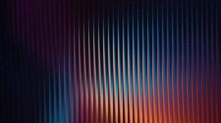 Dark abstract background with colorful vertical lines and blurred gradients effect
