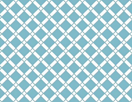 Geometric seamless pattern with diagonal white lines on a light blue background, creating a plaid/tartan-like effect