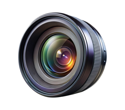 Professional camera lens with intricate glass elements and precise engineering design