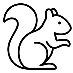 squirrels icon or logo symbol line vector illustration 