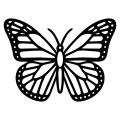 butterfly icon or logo symbol line vector illustration 