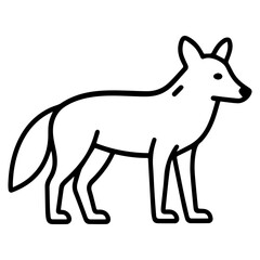 dhole icon or logo symbol line vector illustration 
