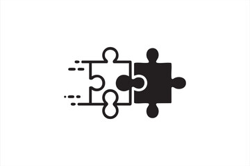 Vector design showing puzzle fit concept for teamwork, leadership, and cooperation themes